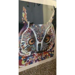 Original Pastel owl art piece